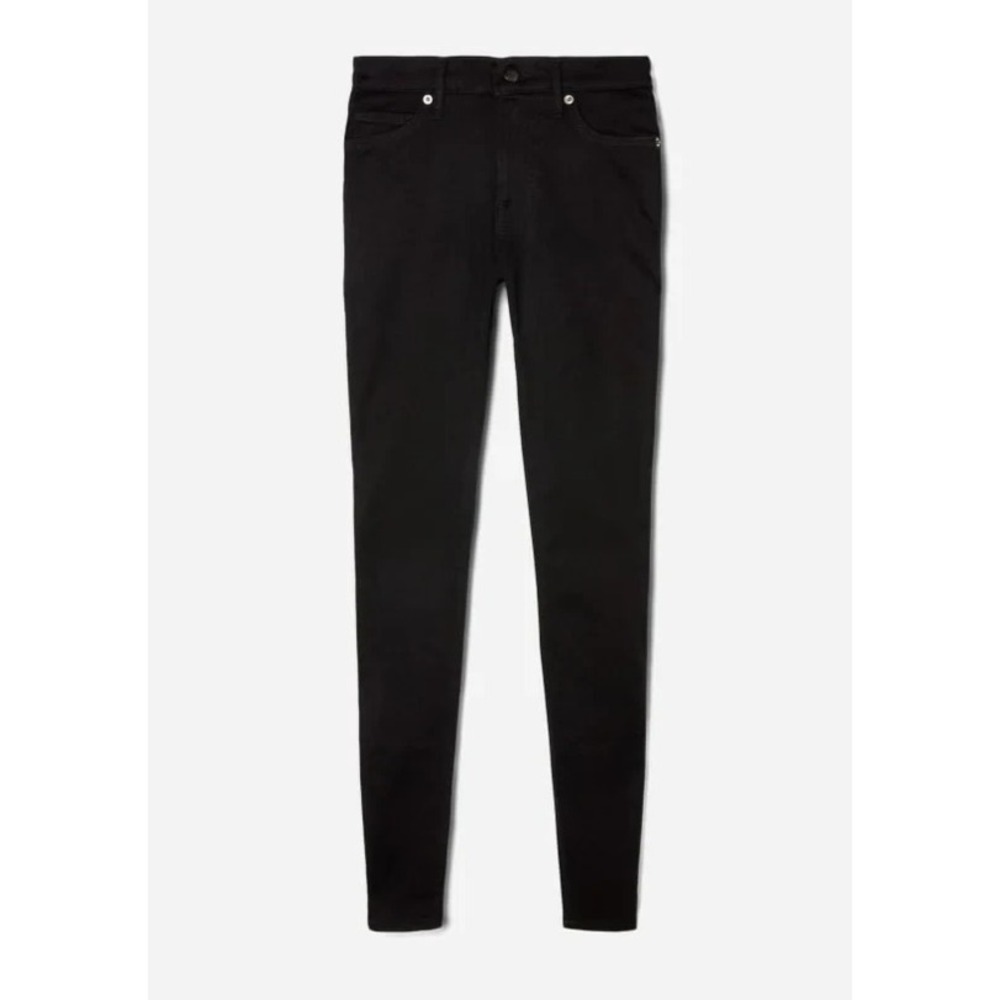 Everlane Skinny Stretch High Rise Ankle Jeans color Black size 30 Ankle
